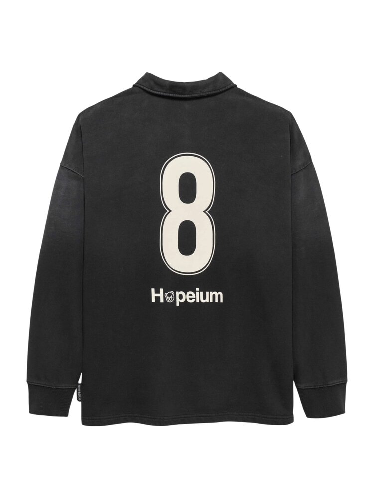 Hopeium HOPEIUM FOOTBALL POLO SWEATER BLACK