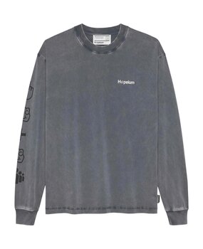 Hopeium HOPEIUM LONGSLEEVE TEXT SHIRT WASHED GREY