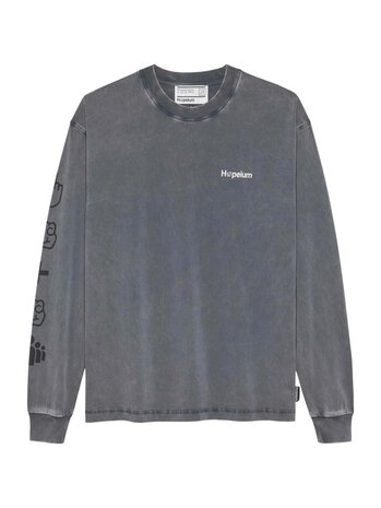 Hopeium HOPEIUM LONGSLEEVE TEXT SHIRT WASHED GREY