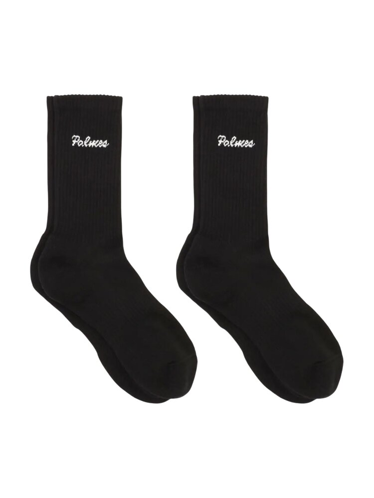 PALMES LOGO SOCKS DOUBLE PACK ZWART