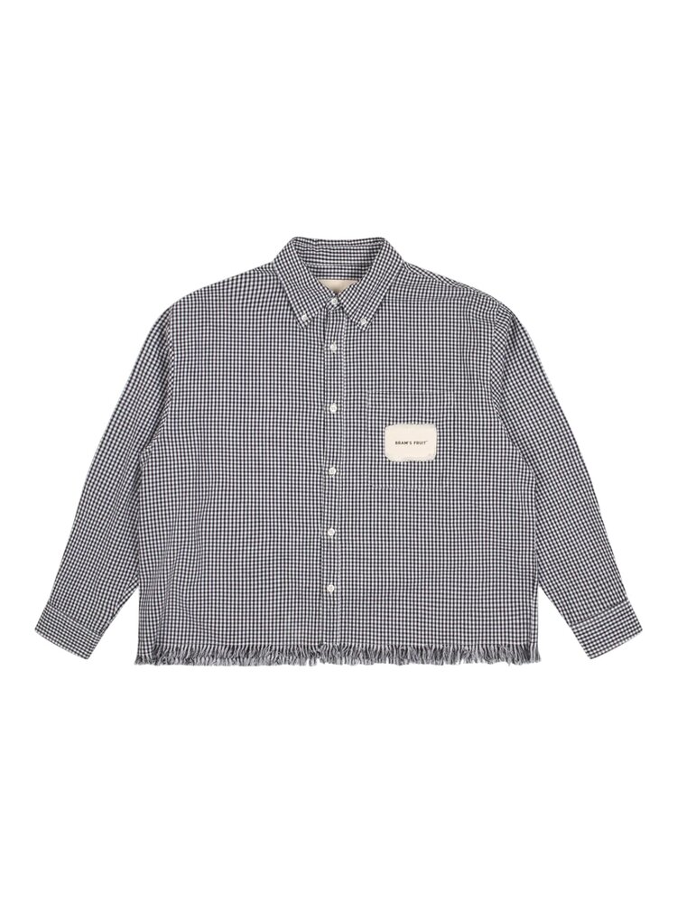 Brams Fruit BRAM'S FRUIT DISTRESSED FARMER SHIRT ZWART/WIT GERUIT