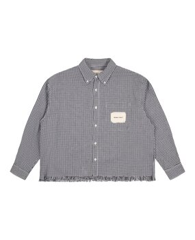 BRAM'S FRUIT DISTRESSED FARMER SHIRT ZWART/WIT GERUIT