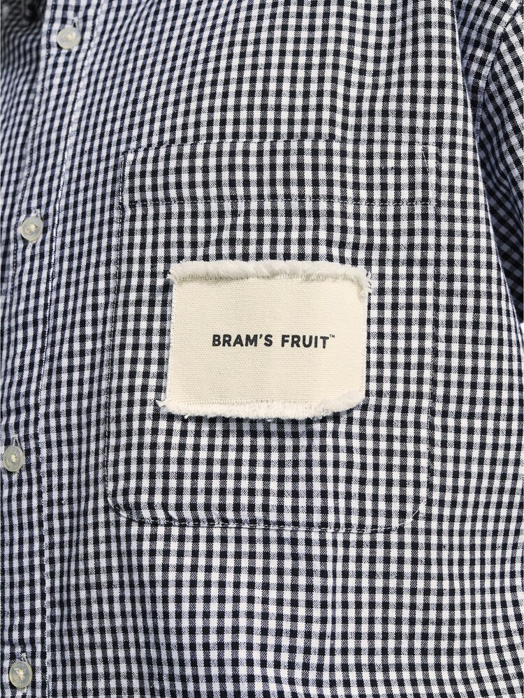 Brams Fruit BRAM'S FRUIT DISTRESSED FARMER SHIRT ZWART/WIT GERUIT