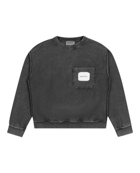 BRAM'S FRUIT CHEST POCKET CREWNECK SWEATER GRIJS