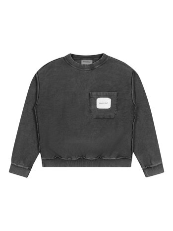 BRAM'S FRUIT CHEST POCKET CREWNECK SWEATER GRIJS BRAM'S FRUIT CHEST POCKET CREWNECK SWEATER GRIJS