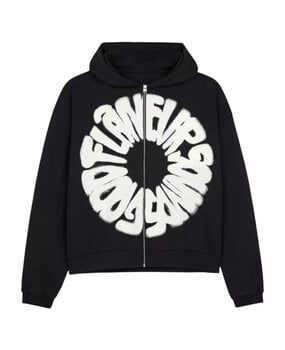 FLÂNEUR SOUNDS GOOD ZIP UP VEST ZWART