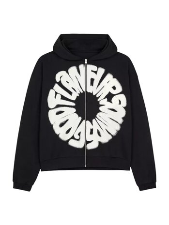 FLÂNEUR SOUNDS GOOD ZIP UP VEST ZWART