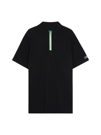 FLÂNEUR ZIP-UP POLO ZWART