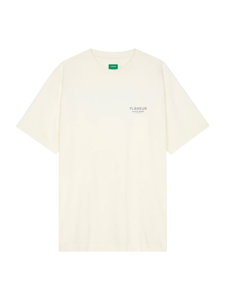 FLÂNEUR SOUND & DESIGN T-SHIRT WASHED WHITE