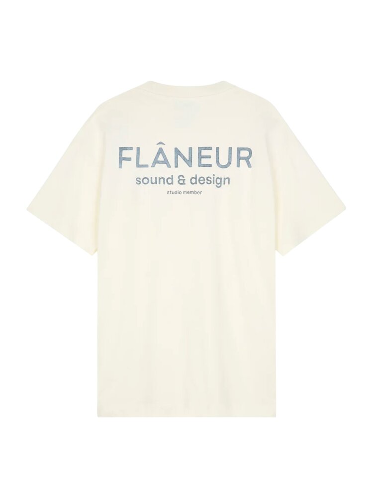 FLÂNEUR SOUND & DESIGN T-SHIRT WASHED WHITE
