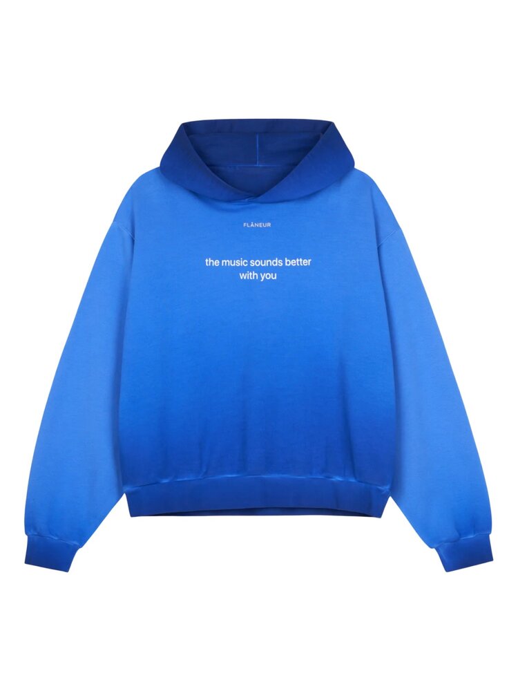 FLÂNEUR WITH YOU HOODIE BLAUW WASHED
