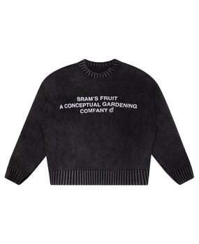Brams Fruit BRAM'S FRUIT STAMP KNIT PULLOVER CHARCOAL GREY
