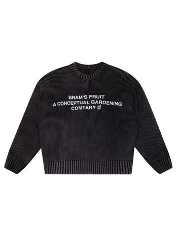 Brams Fruit BRAM'S FRUIT STAMP KNIT PULLOVER CHARCOAL GREY