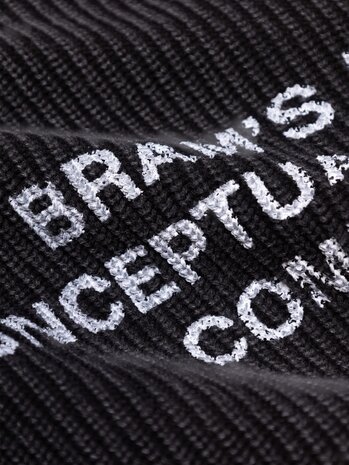 Brams Fruit BRAM'S FRUIT STAMP KNIT PULLOVER CHARCOAL GREY