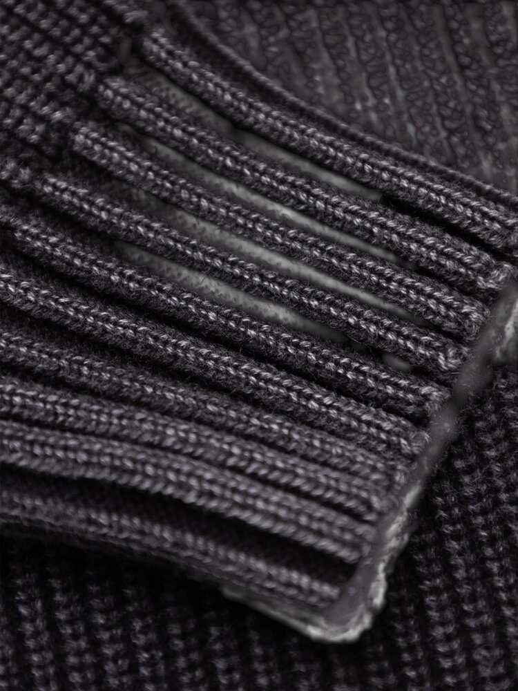 Brams Fruit BRAM'S FRUIT STAMP KNIT PULLOVER CHARCOAL GREY