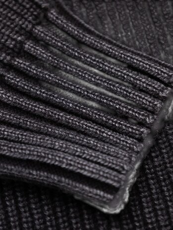 Brams Fruit BRAM'S FRUIT STAMP KNIT PULLOVER CHARCOAL GREY