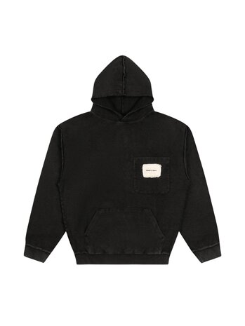Brams Fruit BRAM'S FRUIT CHEST POCKET HOODIE CHARCOAL BLACK