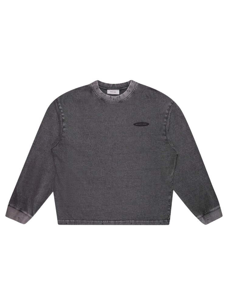 Brams Fruit BRAM'S FRUIT DISTRESSED FOIG LONGSLEEVE CHARCOAL GREY