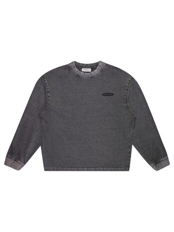Brams Fruit BRAM'S FRUIT DISTRESSED FOIG LONGSLEEVE CHARCOAL GREY