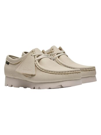 Clarks CLARKS ORIGINALS WALLABEE GTX SHOES WHITE LEATHER Clarks CLARKS ORIGINALS WALLABEE GTX SHOES WHITE LEATHER