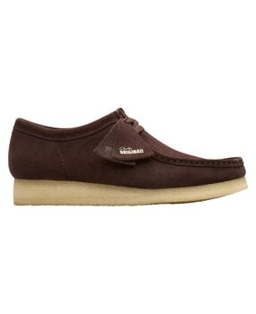 Clarks CLARKS WALLABEE SUEDE SHOES DARK BROWN