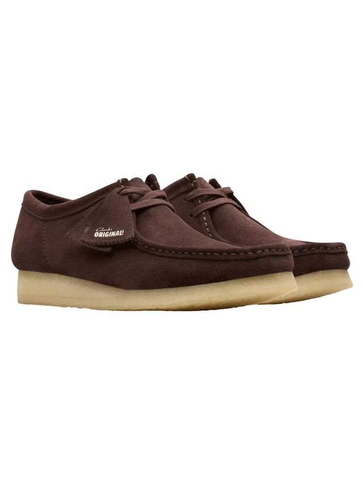Clarks CLARKS ORIGINALS WALLABEE SUEDE SHOES DARK BROWN