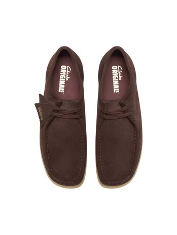Clarks CLARKS ORIGINALS WALLABEE SUEDE SHOES DARK BROWN