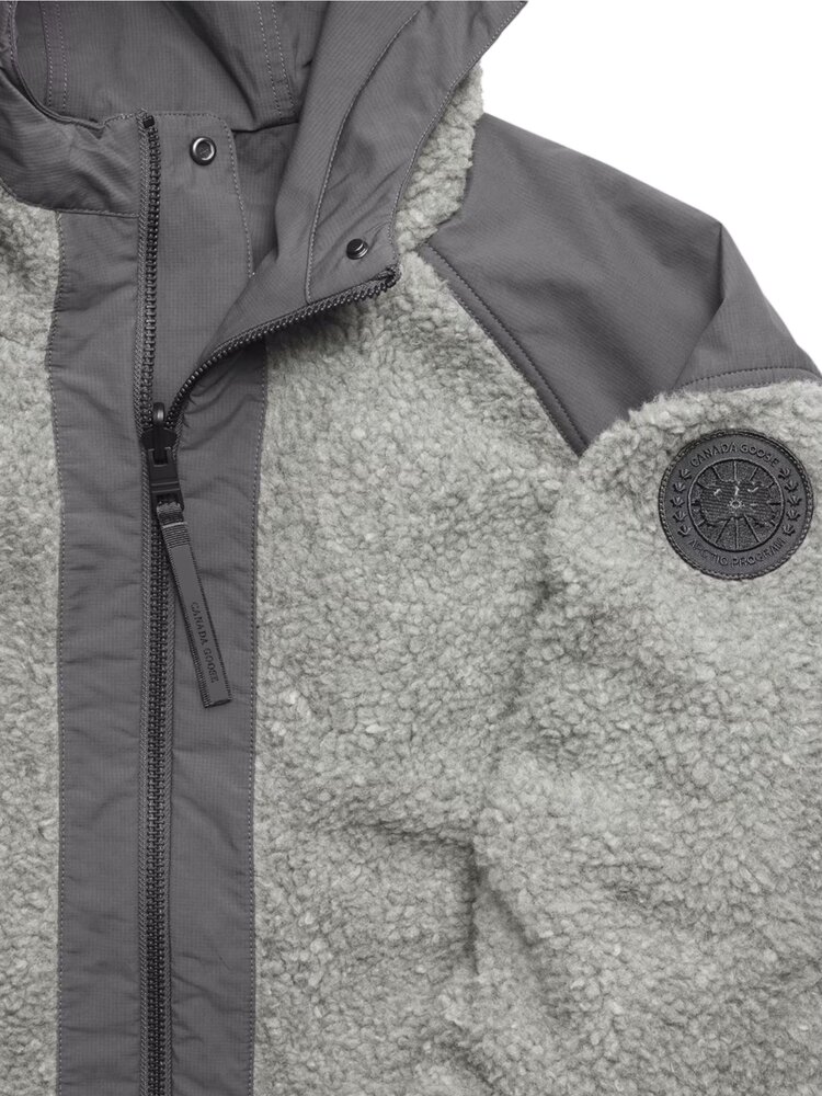 Canada Goose CANADA GOOSE ALBERNI REVERSIBLE FLEECE BOMBER JACKET STRATUS GREY