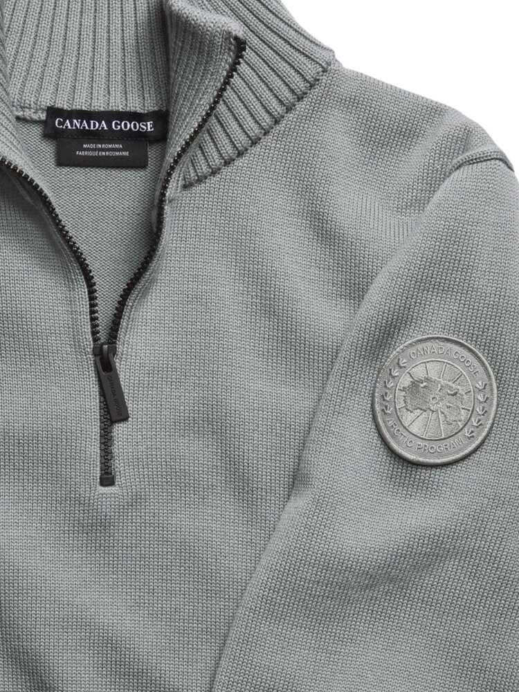 Canada Goose CANADA GOOSE ROSSEAU ¼ ZIP SWEATER STRATUS GREY