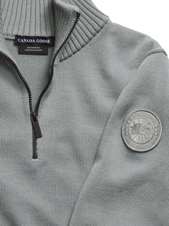 Canada Goose CANADA GOOSE ROSSEAU ¼ ZIP SWEATER STRATUS GREY