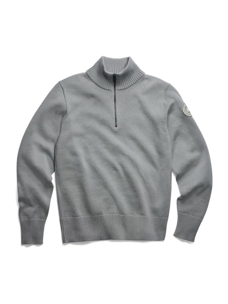 Canada Goose CANADA GOOSE ROSSEAU ¼ ZIP SWEATER STRATUS GREY
