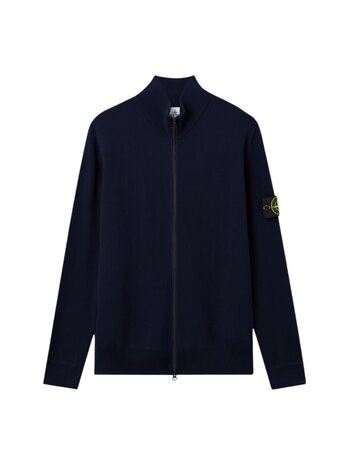 Stone Island STONE ISLAND RIBBED SOFT COTTON ZIP-UP VEST NAVY BLUE Stone Island STONE ISLAND RIBBED SOFT COTTON ZIP-UP VEST NAVY BLUE