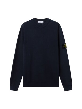 Stone Island STONE ISLAND RIBBED SOFT ORGANIC COTTON PULLOVER NAVY BLUE Stone Island STONE ISLAND RIBBED SOFT ORGANIC COTTON PULLOVER NAVY BLUE