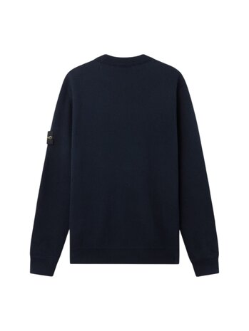 Stone Island STONE ISLAND RIBBED SOFT ORGANIC COTTON PULLOVER NAVY BLUE Stone Island STONE ISLAND RIBBED SOFT ORGANIC COTTON PULLOVER NAVY BLUE