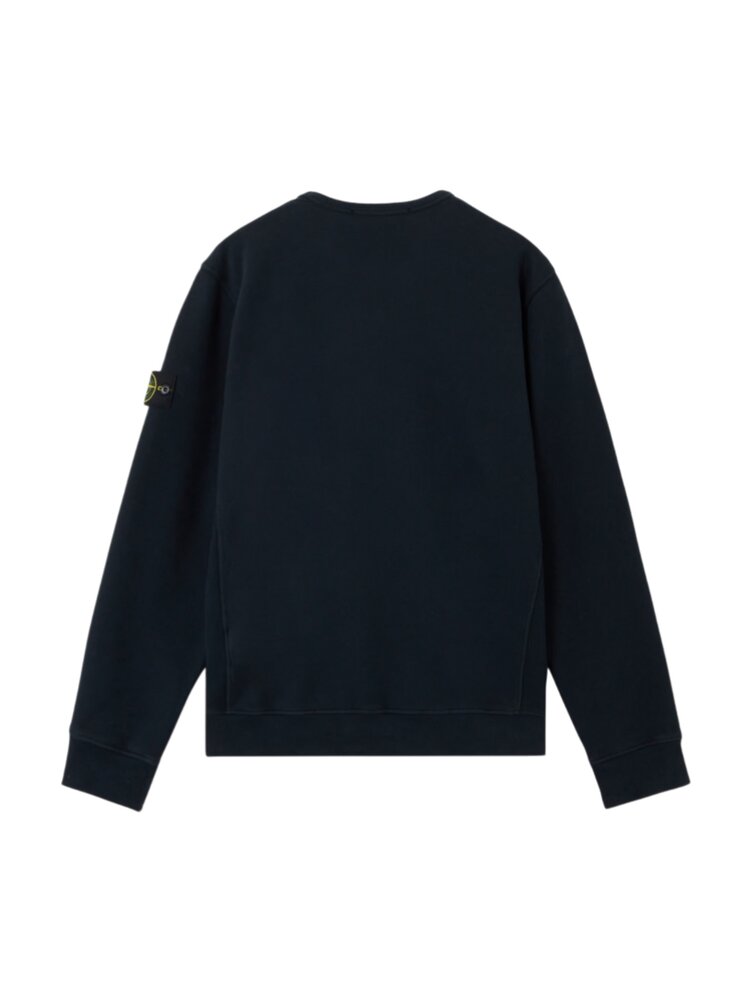 Stone Island STONE ISLAND ORGANIC COTTON FLEECE SWEATER NAVY