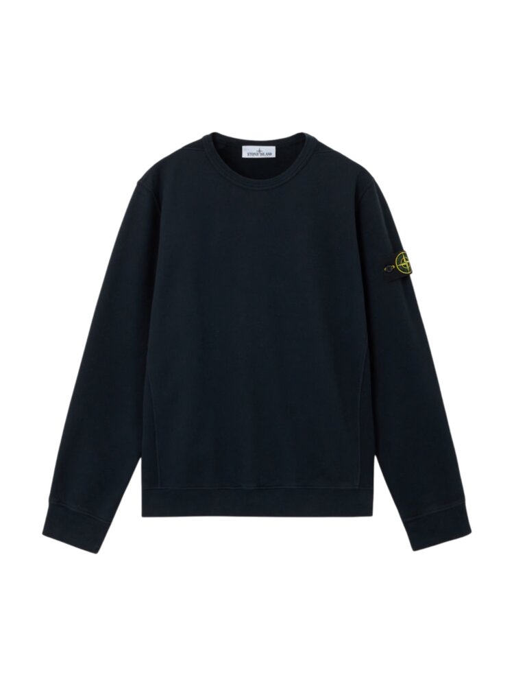 Stone Island STONE ISLAND ORGANIC COTTON FLEECE SWEATER NAVY