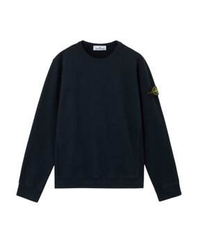 Stone Island STONE ISLAND ORGANIC COTTON FLEECE SWEATER NAVY