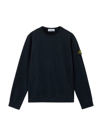 Stone Island STONE ISLAND ORGANIC COTTON FLEECE SWEATER NAVY