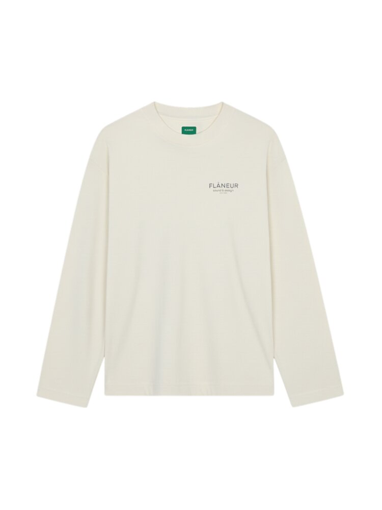 FLÂNEUR SOUND & DESIGN LONGSLEEVE SHIRT WASHED WHITE