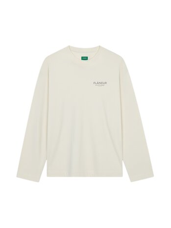 FLÂNEUR SOUND & DESIGN LONGSLEEVE SHIRT WASHED WHITE