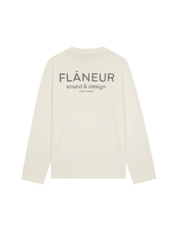 FLÂNEUR SOUND & DESIGN LONGSLEEVE SHIRT WASHED WHITE