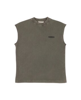 Brams Fruit BRAM'S FRUIT FCK OFF I'M GARDENING DISTRESSED SLEEVELESS TEE CHARCOAL