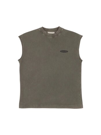 Brams Fruit BRAM'S FRUIT FCK OFF I'M GARDENING DISTRESSED SLEEVELESS TEE CHARCOAL