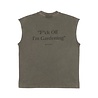 Brams Fruit BRAM'S FRUIT FCK OFF I'M GARDENING DISTRESSED SLEEVELESS TEE CHARCOAL
