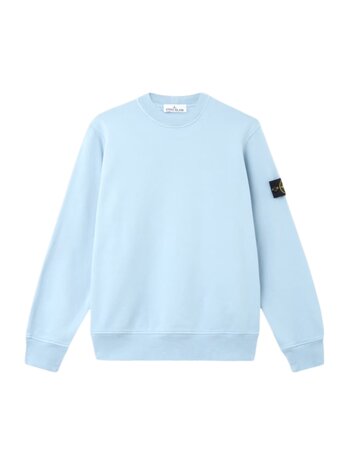 Stone Island STONE ISLAND ORGANIC COTTON FLEECE SWEATER DUST BLUE