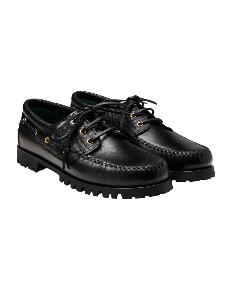 Vinny's VINNY'S AZTEC BOAT SHOE BLACK CROCO