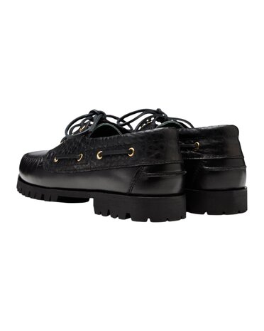 Vinny's VINNY'S AZTEC BOAT SHOE BLACK CROCO