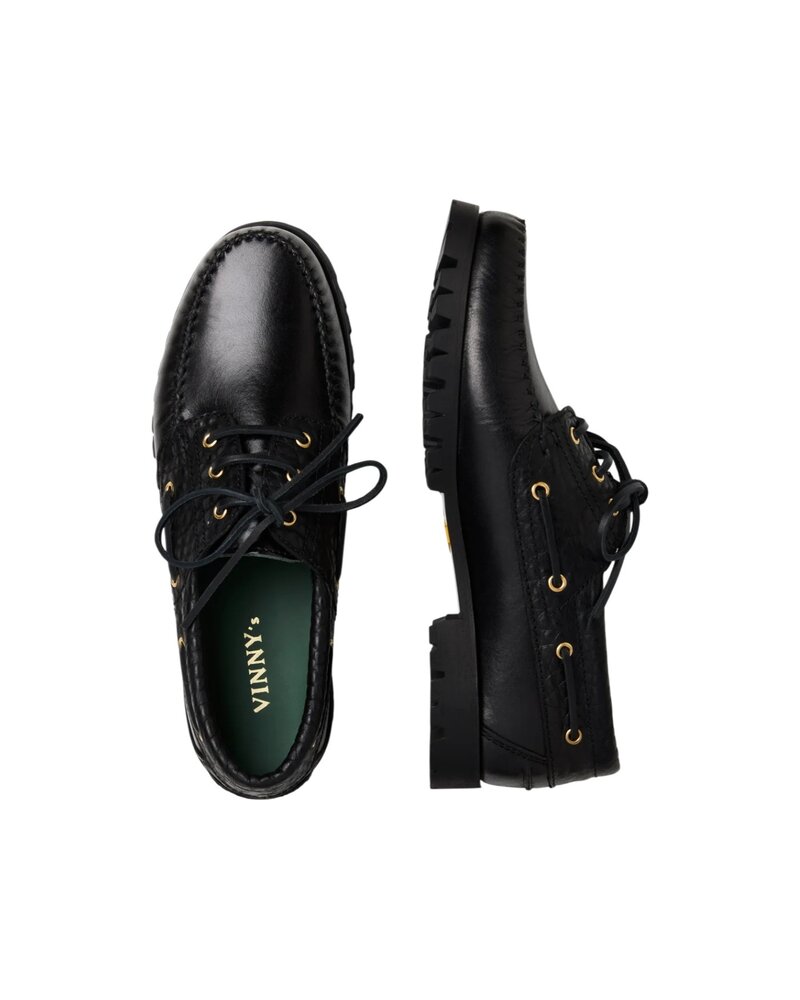 Vinny's VINNY'S AZTEC BOAT SHOE BLACK CROCO