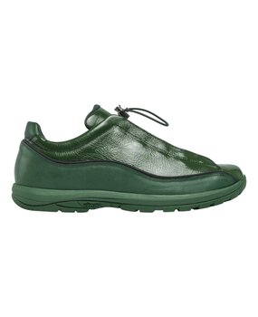 Diemme DIEMME LICATA CRACKLED PATENT LEATHER SNEAKERS GREEN