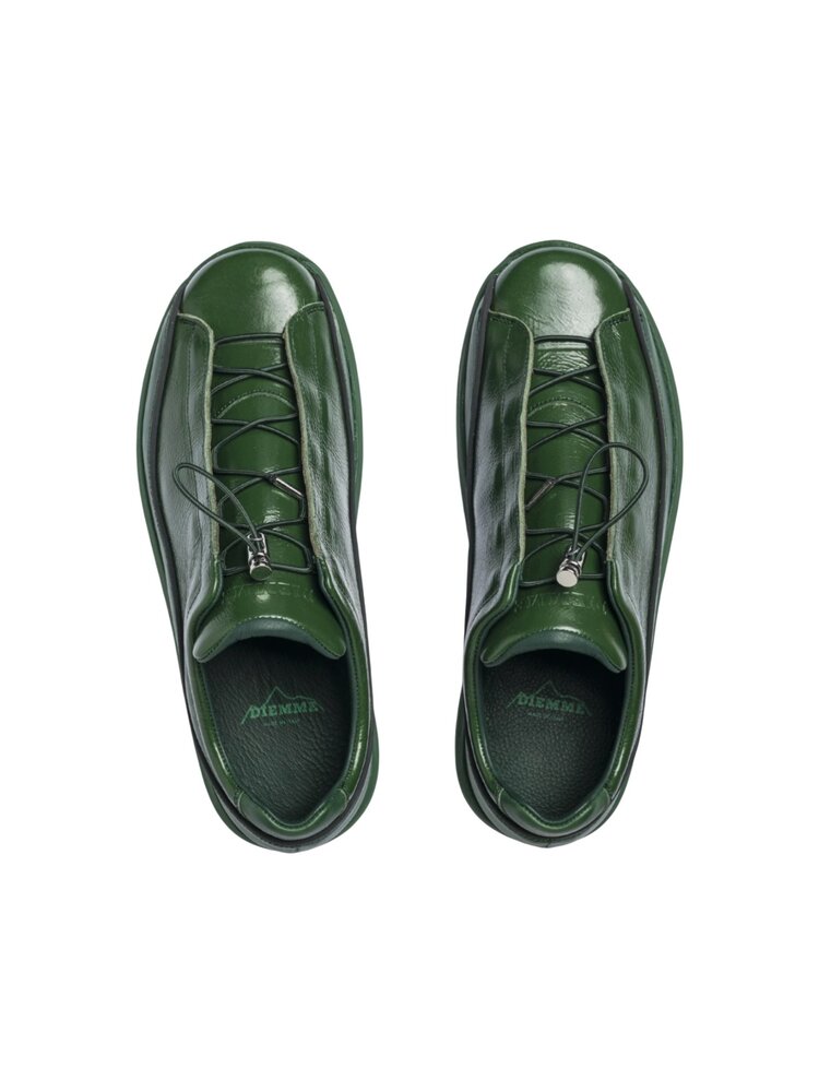 Diemme DIEMME LICATA CRACKLED PATENT LEATHER SNEAKERS GREEN